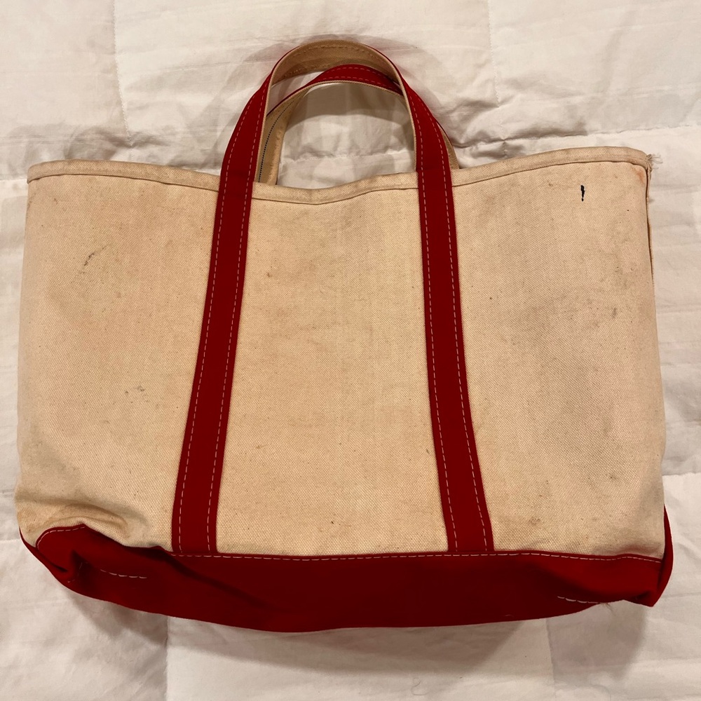 L.L. Bean Tote Canvas/Red